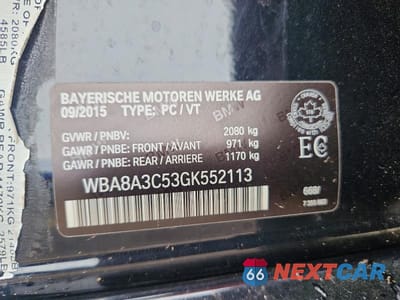 Zdjęcie 12 z 12 samochodu: 2016 BMW 320 XI VIN:WBA8A3C53GK552113 - miniatura