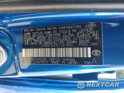 Zdjęcie 12 z 12 samochodu: 2014 TOYOTA PRIUS C ONE VIN:JTDKDTB37E1067900 - miniatura