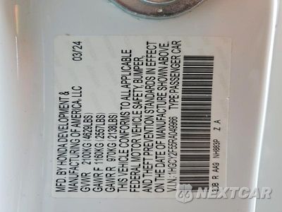 Zdjęcie 12 z 12 samochodu: 2024 HONDA ACCORD HYBRID SPORT VIN:1HGCY2F55RA049966 - miniatura