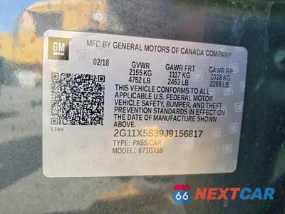 Zdjęcie 12 z 12 samochodu: 2018 CHEVROLET IMPALA LS VIN:2G11X5S39J9156817 - miniatura