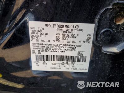 Zdjęcie 13 z 13 samochodu: 2023 FORD EXPLORER XLT VIN:1FMSK8DH0PGC03260 - miniatura