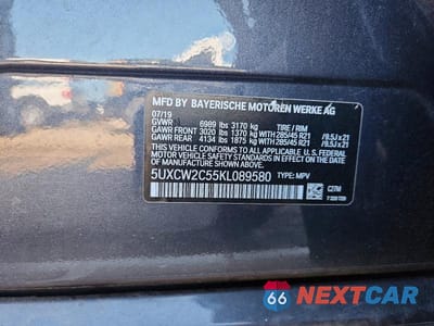 Zdjęcie 13 z 13 samochodu: 2019 BMW X7 XDRIVE40I VIN:5UXCW2C55KL089580 - miniatura