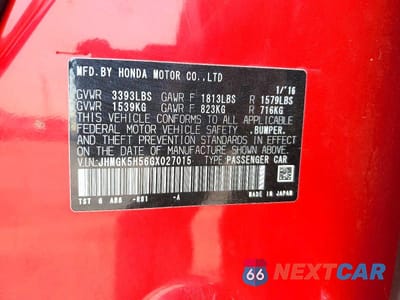 Zdjęcie 12 z 12 samochodu: 2016 HONDA FIT LX VIN:JHMGK5H56GX027015 - miniatura