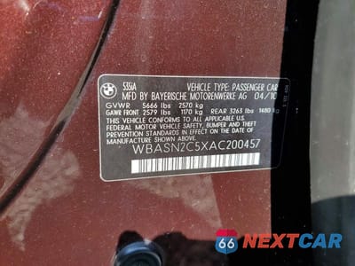 Zdjęcie 12 z 12 samochodu: 2010 BMW 5 SERIES 535 GT VIN:WBASN2C5XAC200457 - miniatura
