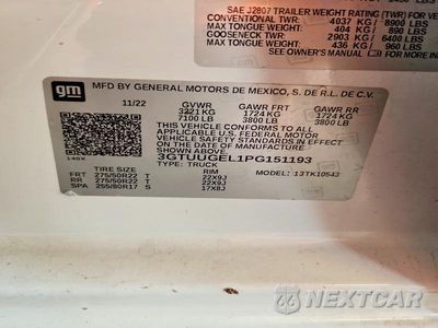 Zdjęcie 12 z 12 samochodu: 2023 GMC SIERRA K1500 DENALI VIN:3GTUUGEL1PG151193 - miniatura