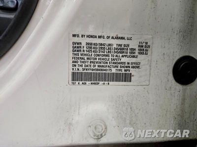 Zdjęcie 13 z 13 samochodu: 2019 HONDA PILOT EXL VIN:5FNYF6H59KB046175 - miniatura