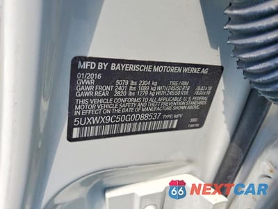 Zdjęcie 13 z 13 samochodu: 2016 BMW X3 XDRIVE28I VIN:5UXWX9C50G0D88537 - miniatura