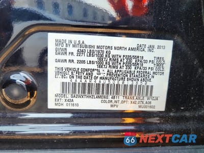 Zdjęcie 13 z 13 samochodu: 2013 MITSUBISHI OUTLANDER SPORT SE VIN:4A4AR4AU5DE013850 - miniatura
