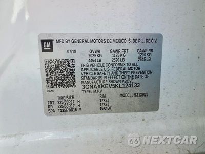 Zdjęcie 13 z 13 samochodu: 2019 CHEVROLET EQUINOX LT VIN:3GNAXKEV5KL124133 - miniatura