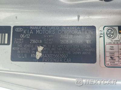 Zdjęcie 12 z 12 samochodu: 2013 KIA FORTE KOUP SX VIN:KNAFW6A30D5663997 - miniatura