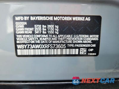 Zdjęcie 12 z 12 samochodu: 2024 BMW I4 EDRIVE 40 VIN:WBY73AW0XRFS73605 - miniatura