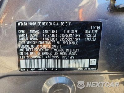 Zdjęcie 14 z 14 samochodu: 2020 HONDA HR-V EXL VIN:3CZRU5H71LM702995 - miniatura