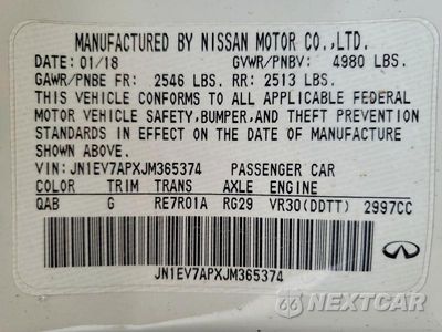 Zdjęcie 12 z 12 samochodu: 2018 INFINITI Q50 3.0T SPORT VIN:JN1EV7APXJM365374 - miniatura