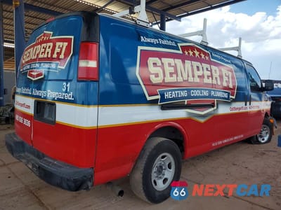 Trzecie zdjęcie samochodu z tyłu: 2013 CHEVROLET EXPRESS G3500 VIN:1GCZGUCG4D1173507 - miniatura