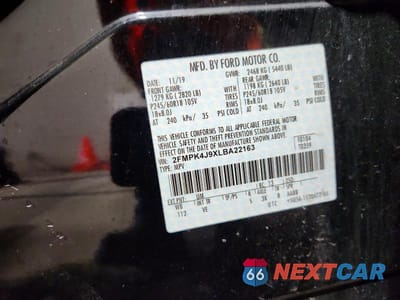 Zdjęcie 12 z 12 samochodu: 2020 FORD EDGE SEL VIN:2FMPK4J9XLBA22163 - miniatura