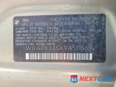 Zdjęcie 12 z 12 samochodu: 2009 BMW 328 XI SULEV VIN:WBAPK535X9A511569 - miniatura