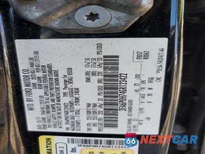 Zdjęcie 12 z 12 samochodu: 2016 FORD FUSION SE VIN:3FA6P0H74GR123422 - miniatura