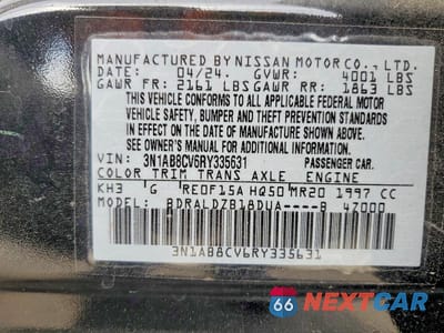 Zdjęcie 12 z 12 samochodu: 2024 NISSAN SENTRA SV VIN:3N1AB8CV6RY335631 - miniatura