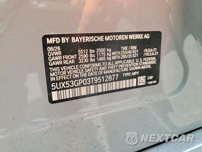 Zdjęcie 13 z 13 samochodu: 2026 BMW X3 30 XDRIVE VIN:5UX53GP03T9512877 - miniatura