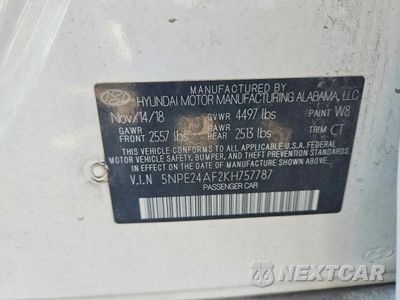 Zdjęcie 12 z 12 samochodu: 2019 HYUNDAI SONATA SE VIN:5NPE24AF2KH757787 - miniatura