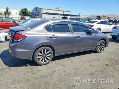 Trzecie zdjęcie samochodu z tyłu: 2015 HONDA CIVIC EXL VIN:19XFB2F94FE014974 - miniatura