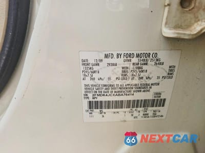 Zdjęcie 13 z 13 samochodu: 2010 FORD EDGE SEL VIN:2FMDK4JCXABA76414 - miniatura
