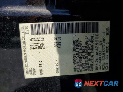 Zdjęcie 12 z 12 samochodu: 2011 NISSAN ALTIMA 2.5 VIN:1N4AL2AP1BN429906 - miniatura