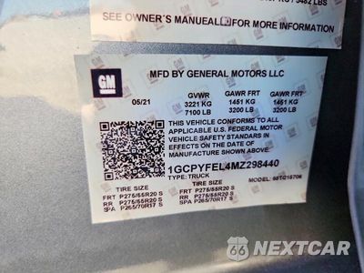 Zdjęcie 12 z 12 samochodu: 2022 CHEVROLET SILVERADO LTD K1500 LT TRAIL BOSS VIN:3GCPYFEL4NG133988 - miniatura