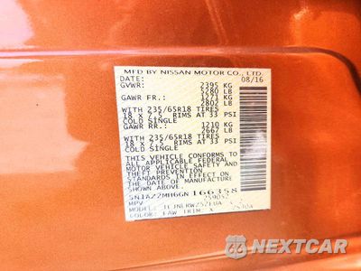 Zdjęcie 13 z 13 samochodu: 2016 NISSAN MURANO SL VIN:5N1AZ2MH6GN166358 - miniatura