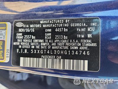 Zdjęcie 12 z 12 samochodu: 2017 KIA OPTIMA LX VIN:5XXGT4L30HG134746 - miniatura