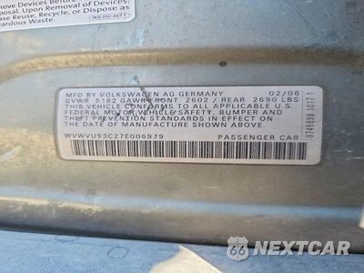 Zdjęcie 12 z 12 samochodu: 2007 VOLKSWAGEN PASSAT 3.6L 4MOTION WAGON LUXURY VIN:WVWVU93C27E006979 - miniatura