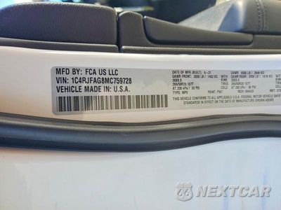Zdjęcie 14 z 14 samochodu: 2021 JEEP GRAND CHEROKEE LAREDO VIN:1C4RJFAG8MC759728 - miniatura
