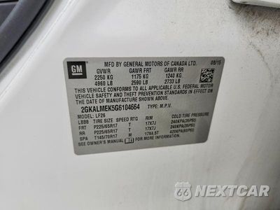 Zdjęcie 13 z 13 samochodu: 2016 GMC TERRAIN SLE VIN:2GKALMEK5G6104664 - miniatura