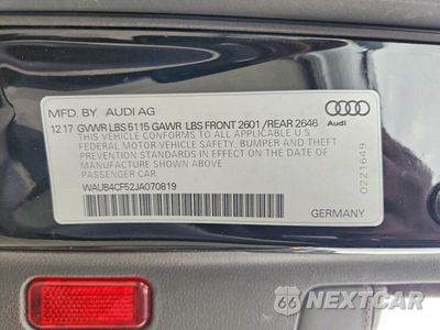 Zdjęcie 12 z 12 samochodu: 2018 AUDI S5 PREMIUM PLUS VIN:WAUB4CF52JA070819 - miniatura