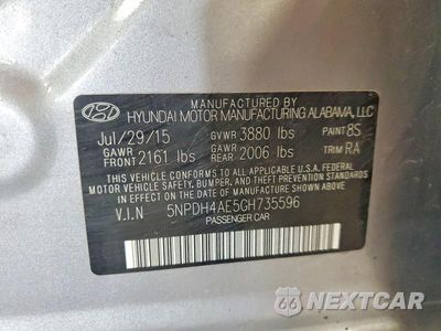 Zdjęcie 12 z 12 samochodu: 2016 HYUNDAI ELANTRA SE VIN:5NPDH4AE5GH735596 - miniatura