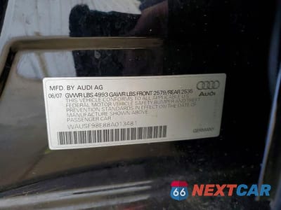 Zdjęcie 12 z 12 samochodu: 2008 AUDI A4 S-LINE 2.0T AVANT QUATTRO VIN:WAUSF98E88A013481 - miniatura