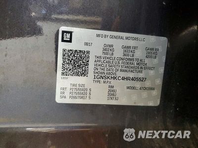Zdjęcie 13 z 13 samochodu: 2017 CHEVROLET SUBURBAN K1500 LT VIN:1GNSKHKC4HR405527 - miniatura
