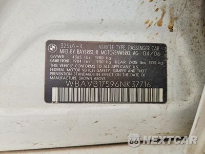 Zdjęcie 12 z 12 samochodu: 2006 BMW 325 I AUTOMATIC VIN:WBAVB17596NK37716 - miniatura