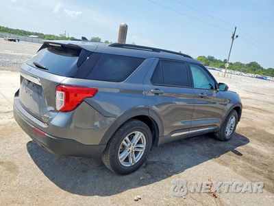 Trzecie zdjęcie samochodu z tyłu: 2021 FORD EXPLORER XLT VIN:1FMSK8DH3MGA64138 - miniatura