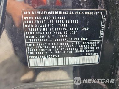 Zdjęcie 14 z 14 samochodu: 2018 VOLKSWAGEN TIGUAN SE VIN:3VV3B7AX4JM207244 - miniatura