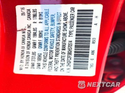 Zdjęcie 13 z 13 samochodu: 2016 HONDA CIVIC LX VIN:2HGFC2F58GH570514 - miniatura