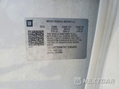 Zdjęcie 12 z 12 samochodu: 2019 CHEVROLET CRUZE LS VIN:1G1BC5SM7K7150459 - miniatura