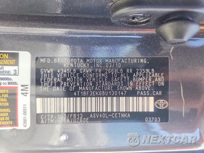 Zdjęcie 12 z 12 samochodu: 2011 TOYOTA CAMRY LE VIN:4T1BF3EK6BU130147 - miniatura