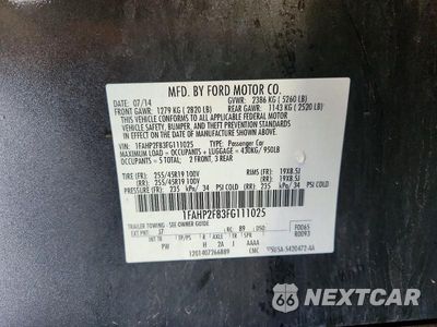 Zdjęcie 12 z 12 samochodu: 2015 FORD TAURUS LIMITED VIN:1FAHP2F83FG111025 - miniatura