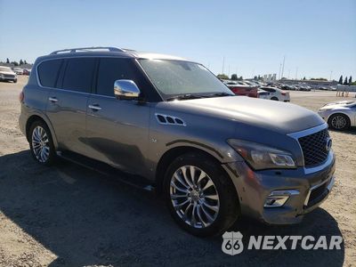 Czwarte zdjęcie samochodu z boku: 2016 INFINITI QX80 BASE VIN:JN8AZ2NC6G9401586 - miniatura