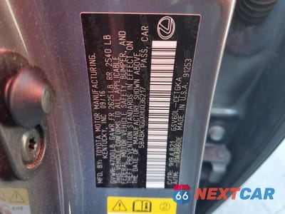 Zdjęcie 12 z 12 samochodu: 2017 LEXUS ES 350 VIN:58ABK1GGXHU036217 - miniatura