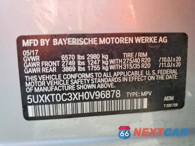 Zdjęcie 13 z 13 samochodu: 2017 BMW X5 XDR40E VIN:5UXKT0C3XH0V96878 - miniatura