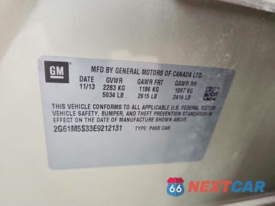 Zdjęcie 12 z 12 samochodu: 2014 CADILLAC XTS LUXURY COLLECTION VIN:2G61M5S33E9212131 - miniatura