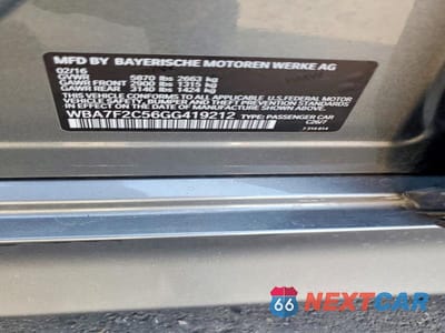 Zdjęcie 12 z 12 samochodu: 2016 BMW 750 XI VIN:WBA7F2C56GG419212 - miniatura
