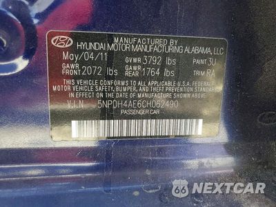 Zdjęcie 12 z 12 samochodu: 2012 HYUNDAI ELANTRA GLS VIN:5NPDH4AE6CH062490 - miniatura